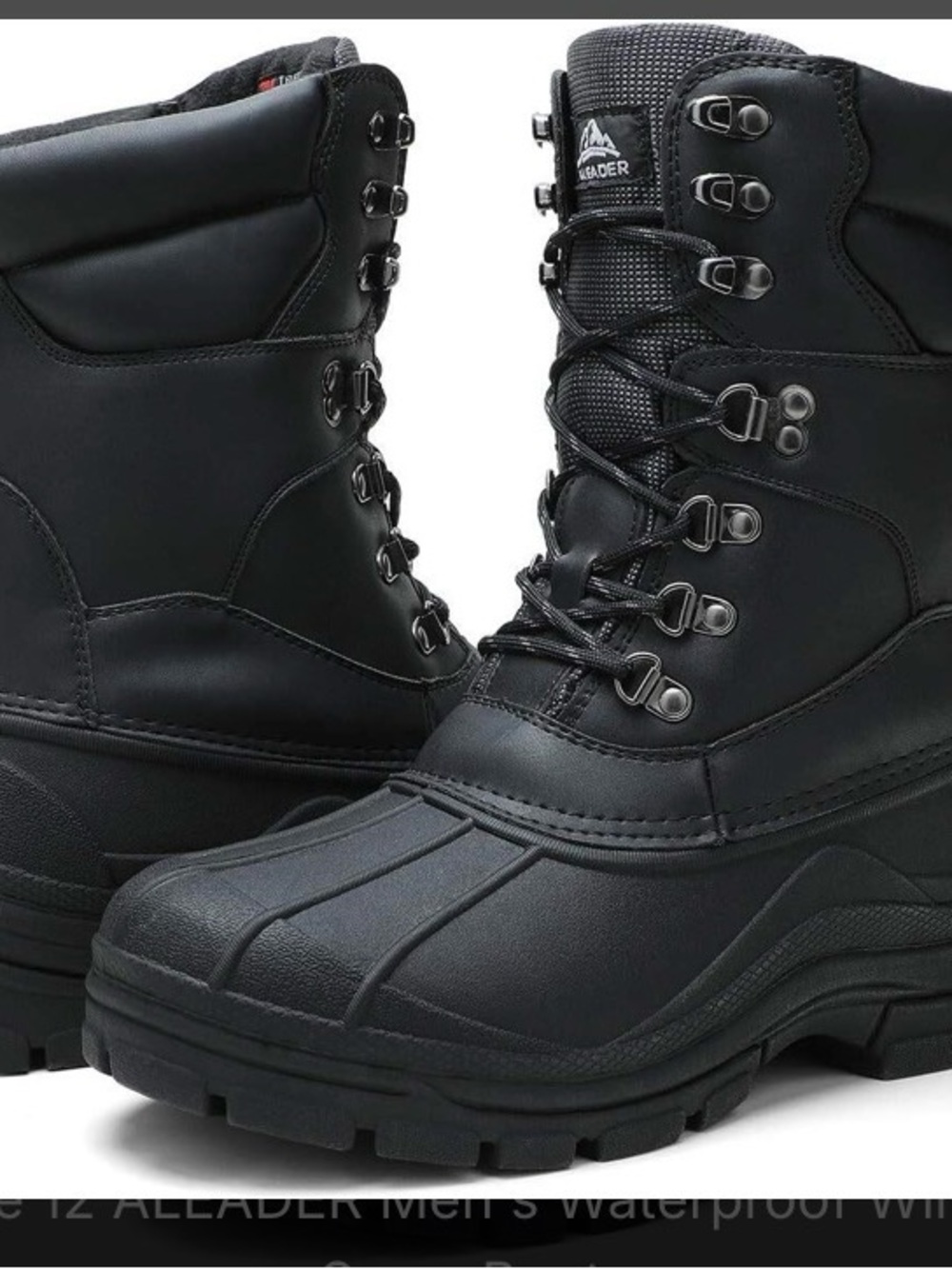 ALEADER Men's Waterproof Winter Snow Boots Thinsulate